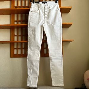 Banana Republic White Curvy High-Rise Skinny Jeans